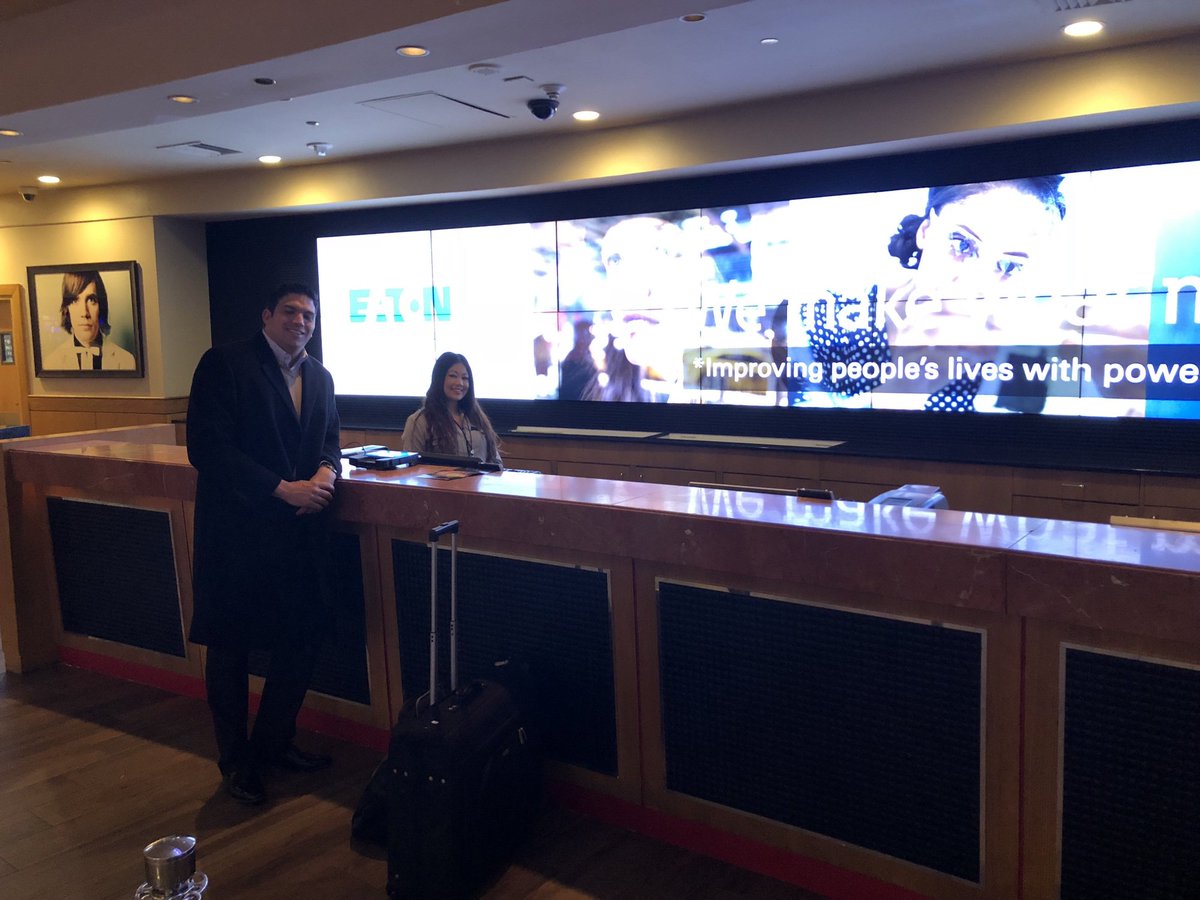 AaronHe77259581's tweet photo. I found Samuel Gonzalez helping translate English to Espanol for a couple at the front desk. What a guy!!! #Eaton… - https://t.co/zlXzMmMuSc https://t.co/OZ0VUKhJCv