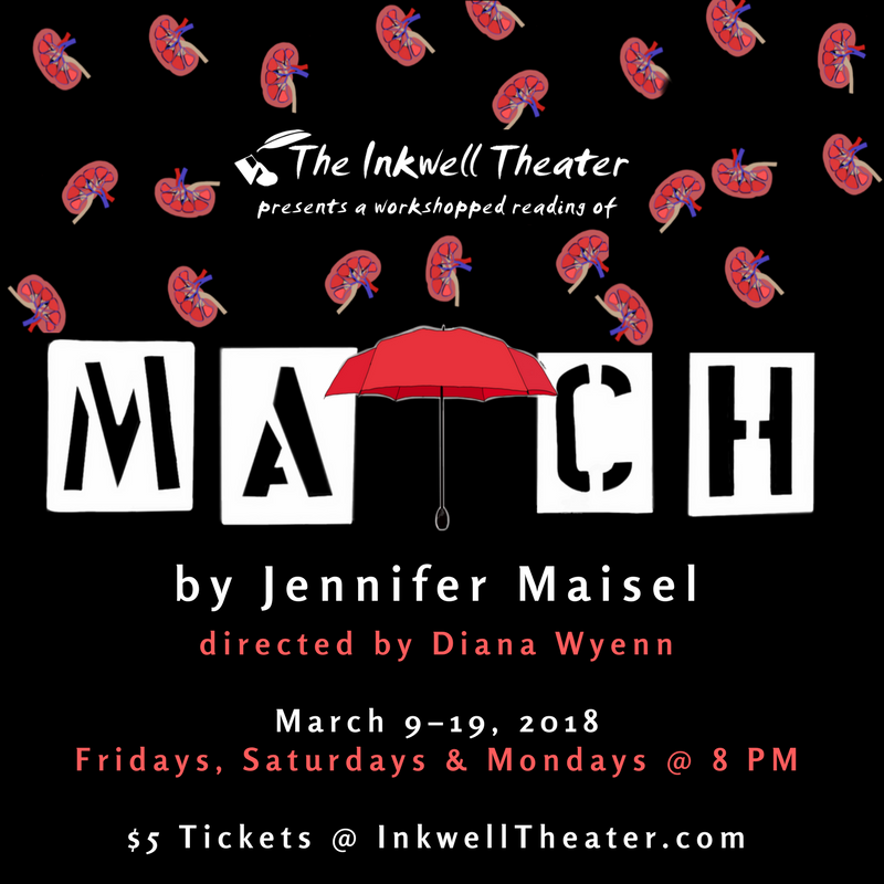 InkwellTheater's tweet photo. "Match", a #newplay by Jennifer Maisel (@jennifermaisel), dir by Diana Wyenn 

Featuring: Josh T. Ryan, Ilana Turner, Miebaka Yohannes, Carolina Hoyos &amp; Ray Xifo 

Mar 9-19 
Fri, Sun, Mon @ 8pm

Tickets @ https://t.co/Gb6N7OkcgP
#LAthtr https://t.co/8nFeSEcwNs