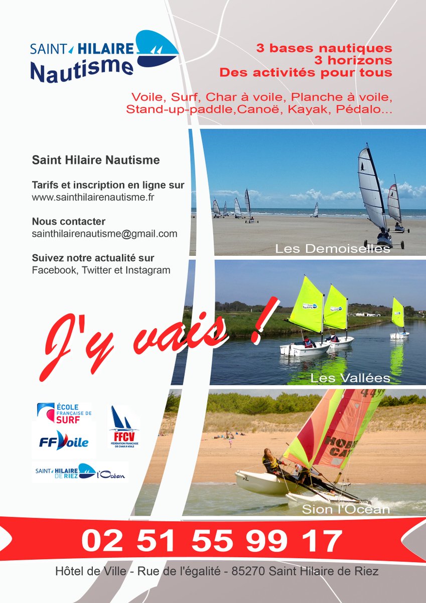 SHNautisme's tweet photo. C'est les #Vacances ! 
Nos tarifs 2018 pour toutes vos activités nautiques à Saint Hilaire de Riez en #Vendee 
https://t.co/dthdYc3dgF https://t.co/VetwhAKtug