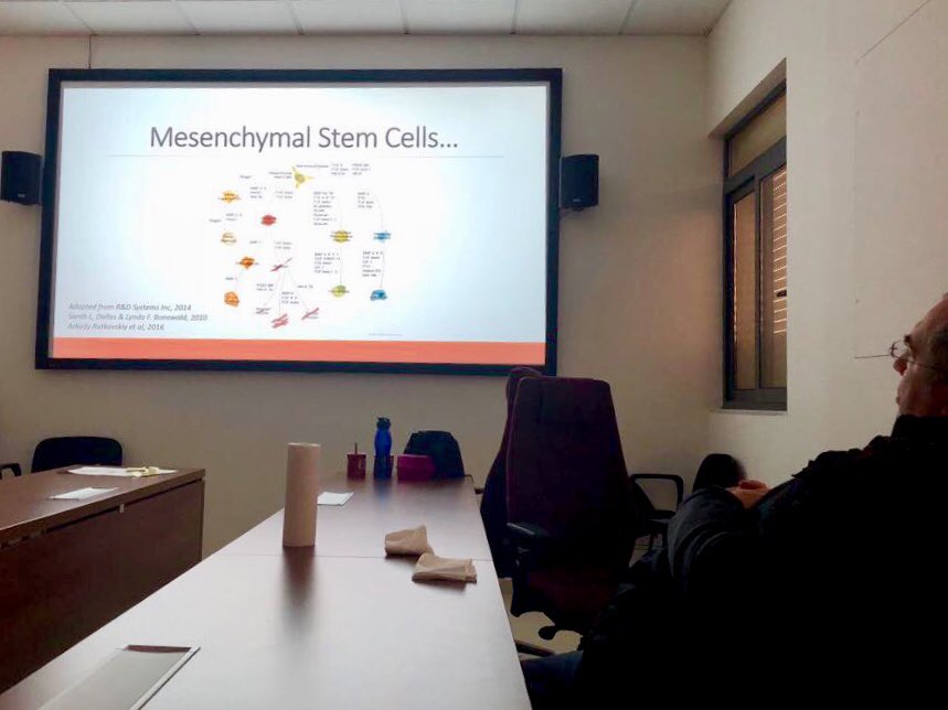 This Weekly #journal/#Labmeeting on #differentiation of #osteosarcoma .

Great informative presentation from our #Master student Neville Micallef <a href="/Mic93Nev/">Neville Micallef</a>