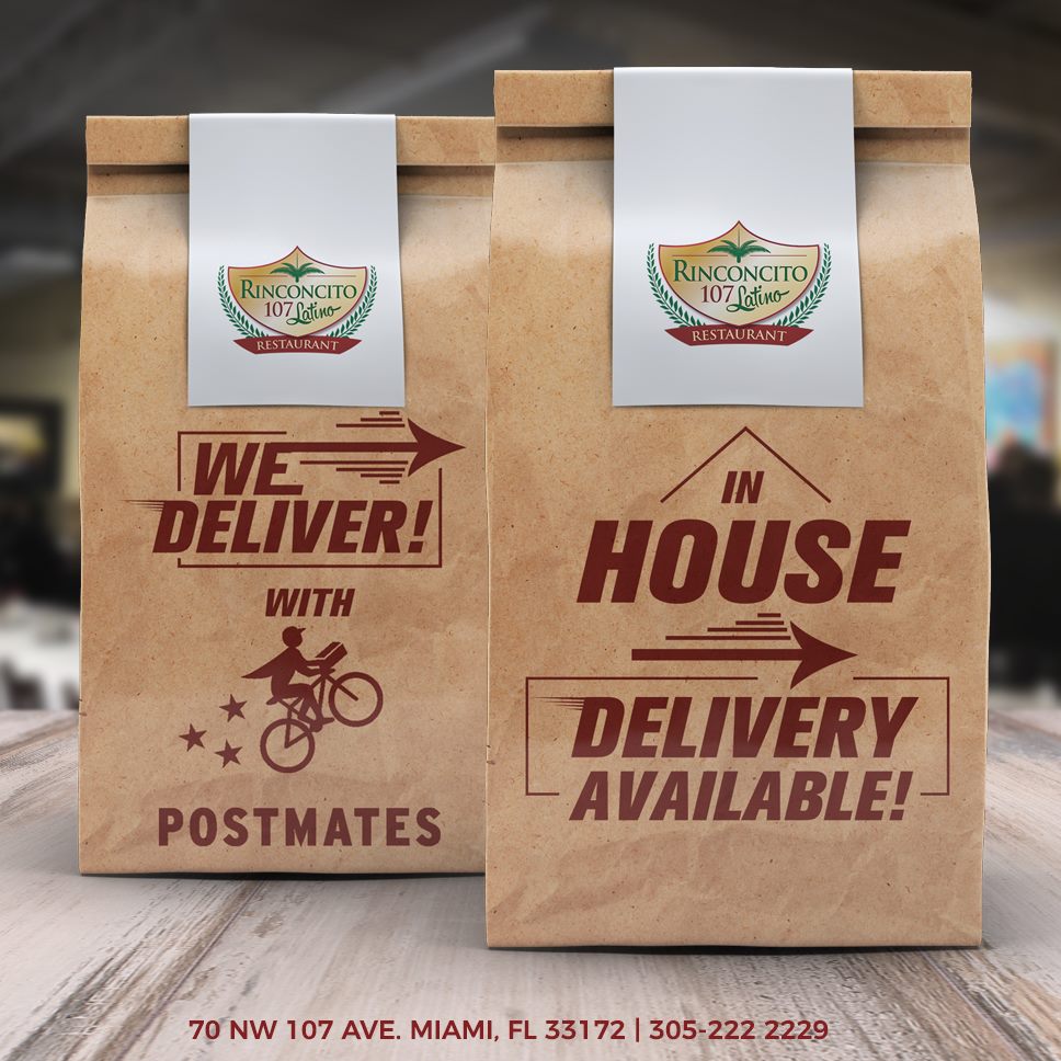 *Did You Know?* We offer both Postmates and In-House delivery! Get your Rinconcito 107 Latino favorites delivered right to your front door or office! Delivery fees apply. 🇨🇺 #Rinconcito107Latino #authenticCuban #MiamisBest #Delivery