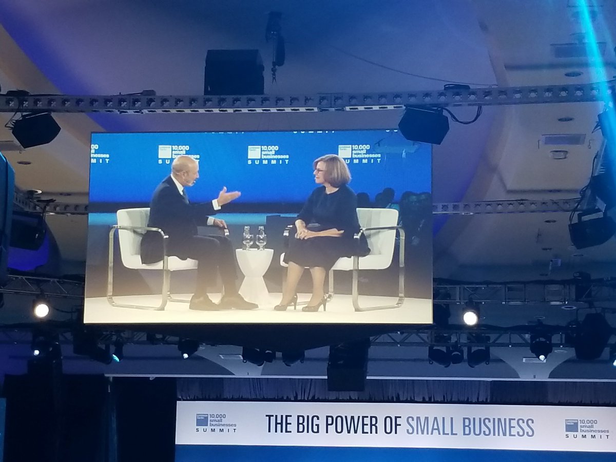 Chairman and CEO, Goldman Sachs Lloyd Blankenfein Favorite thing about #10KSB is '10k Small Business People!!!!' #MakeSmallBig #GS10KSB^NM