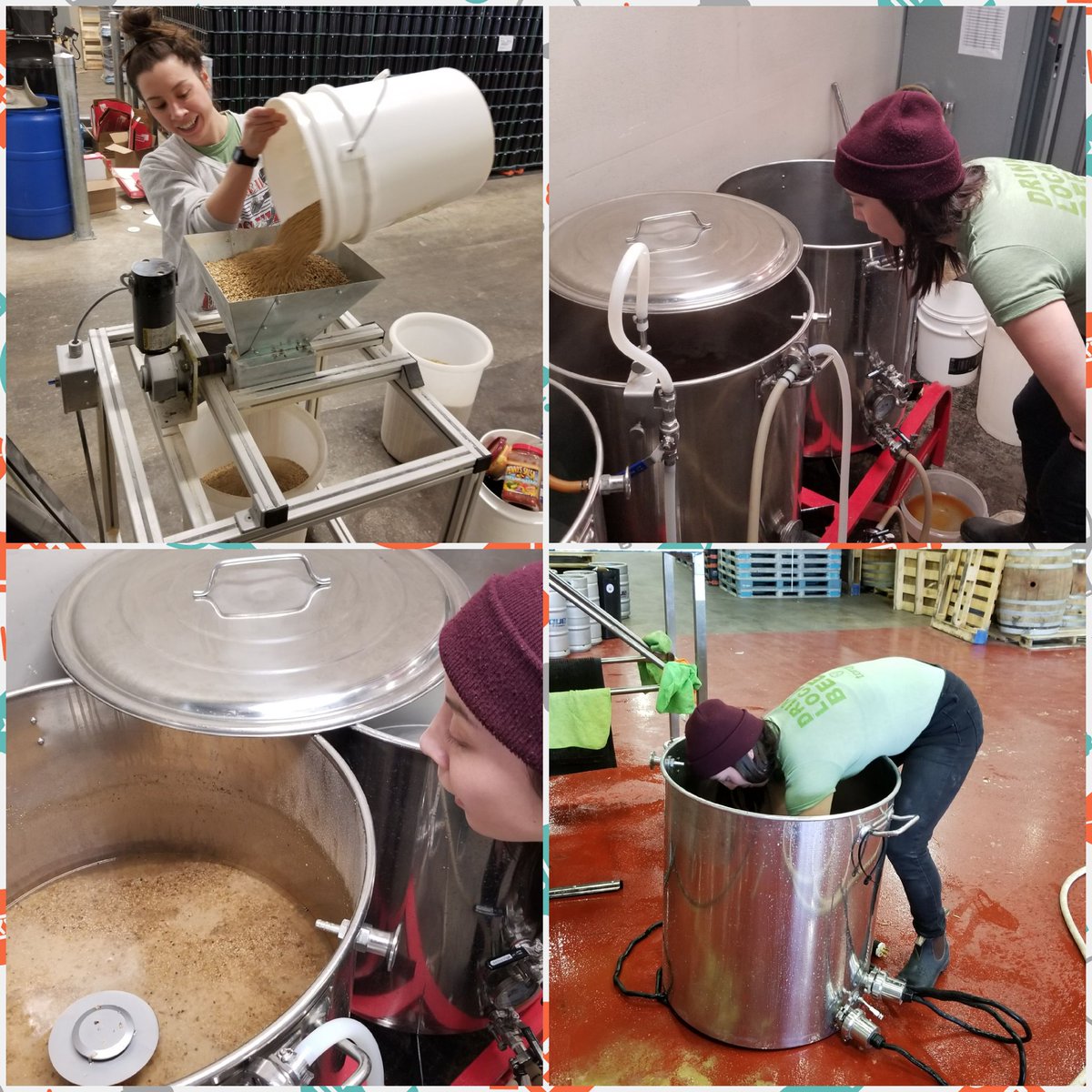 Torque_Beer's tweet photo. Our taproom staffer, Veronica, wanted to learn more about brewing. Today, she and @TSpidey78 brewed an Altbier on the test batch system. #brewerintraining https://t.co/5culco5G5V