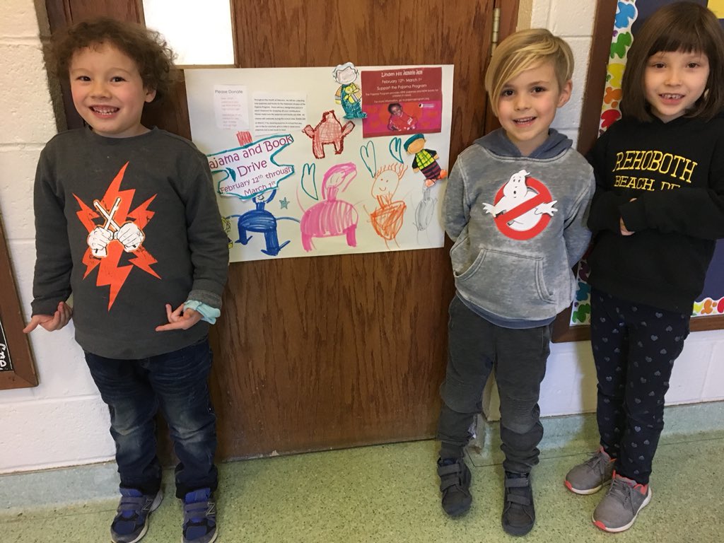 carolcollison1's tweet photo. Showing off our ‘Pajama Program’ posters! #LHEpride https://t.co/7omhQ9RoaB