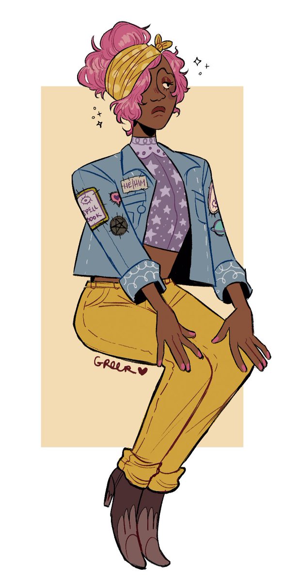 hi yall!! im greer, im a senior sequential art major + i love monsters, eyelashes, and the color pink!!! #VisibleWomen 