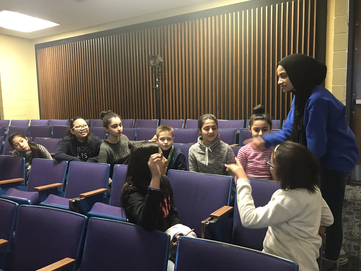 _MissRoot's tweet photo. Thank you to all the staff and students @Maine_East for helping teach the 5th graders a valuable lesson on responsible use of technology and the importance of being an #upstander!  @63to207 #ThinkBeforeYouPost #StopBlockTell #63success https://t.co/ioCdMh8rKG
