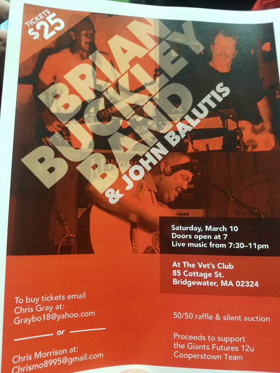 Should be a good time at the Bridgewater Vets.