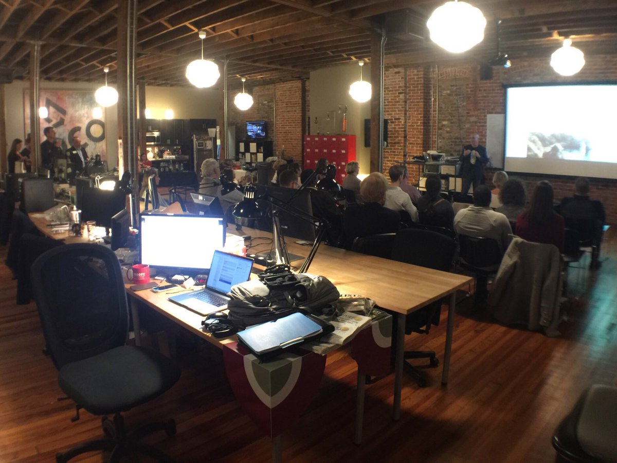 Working at @socowork is always cool. Crashing <a href="/AMAColumbia/">AMA Columbia</a> and hearing <a href="/TimFloydArt/">Tim Floyd</a> discuss brand storytelling is cooler. #Creative #storytelling #SCtweets