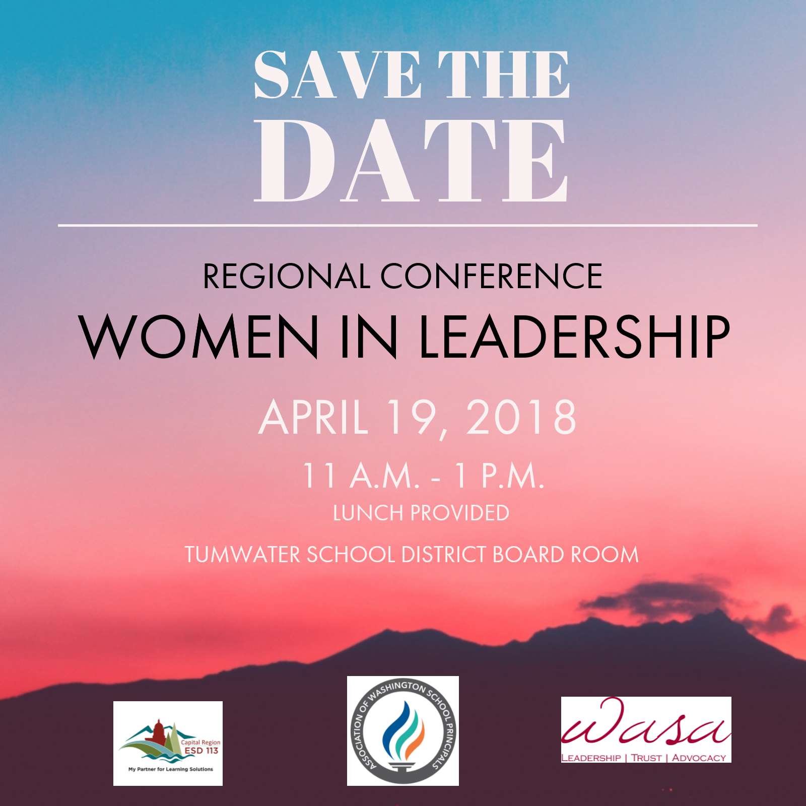 ESD 113 on Twitter "SAVE THE DATE for the Women in Leadership Regional