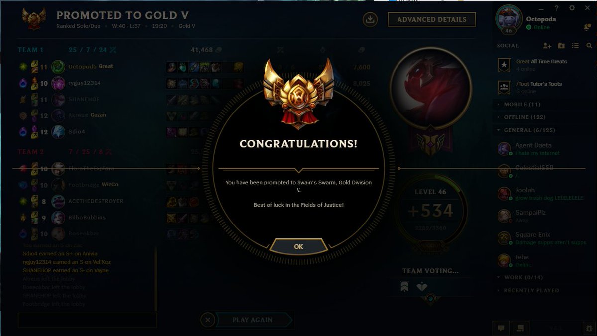 Hooray! Last season it took me over 400 games to get  to this point. This season it took me less than 100. Feels really good to see hard numbers in my improvement.