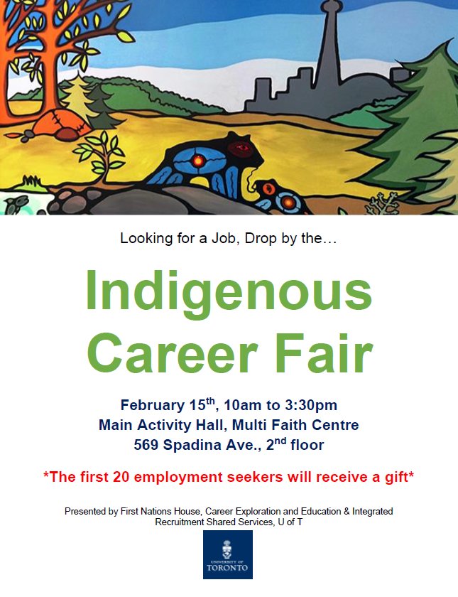 This Thursday <a href="/UofTFNH/">First Nations House</a> &amp; friends are hosting a #Indigenous #Career Fair <a href="/UofT/">University of Toronto</a> - all are welcome! #the6ix #Toronto <a href="/UTLaw/">UTLaw</a>
