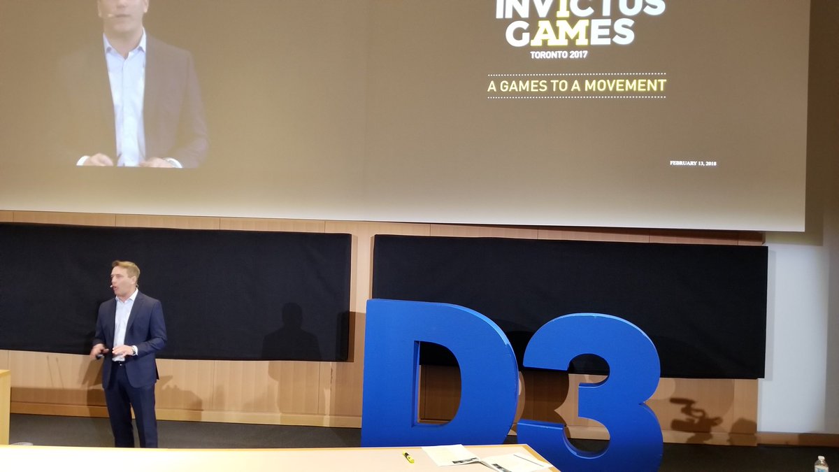 causemark's tweet photo. @MburnsPMCF is speaking about “transforming empathy into empowerment.” It was “the why” that powered the success of the 2017 Invictus Games.
#D3ideas https://t.co/PyxPBahAZG