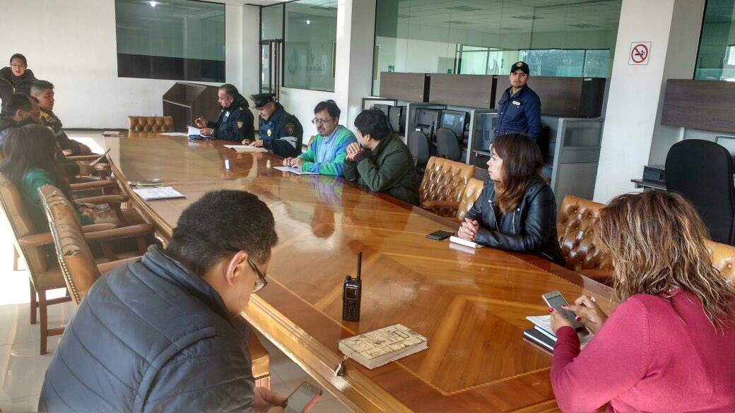 Gabinete de seguridad en Cuajimalpa. Se revisan acuerdos con la finalidad de dar el seguimiento por las distintas áreas participantes.