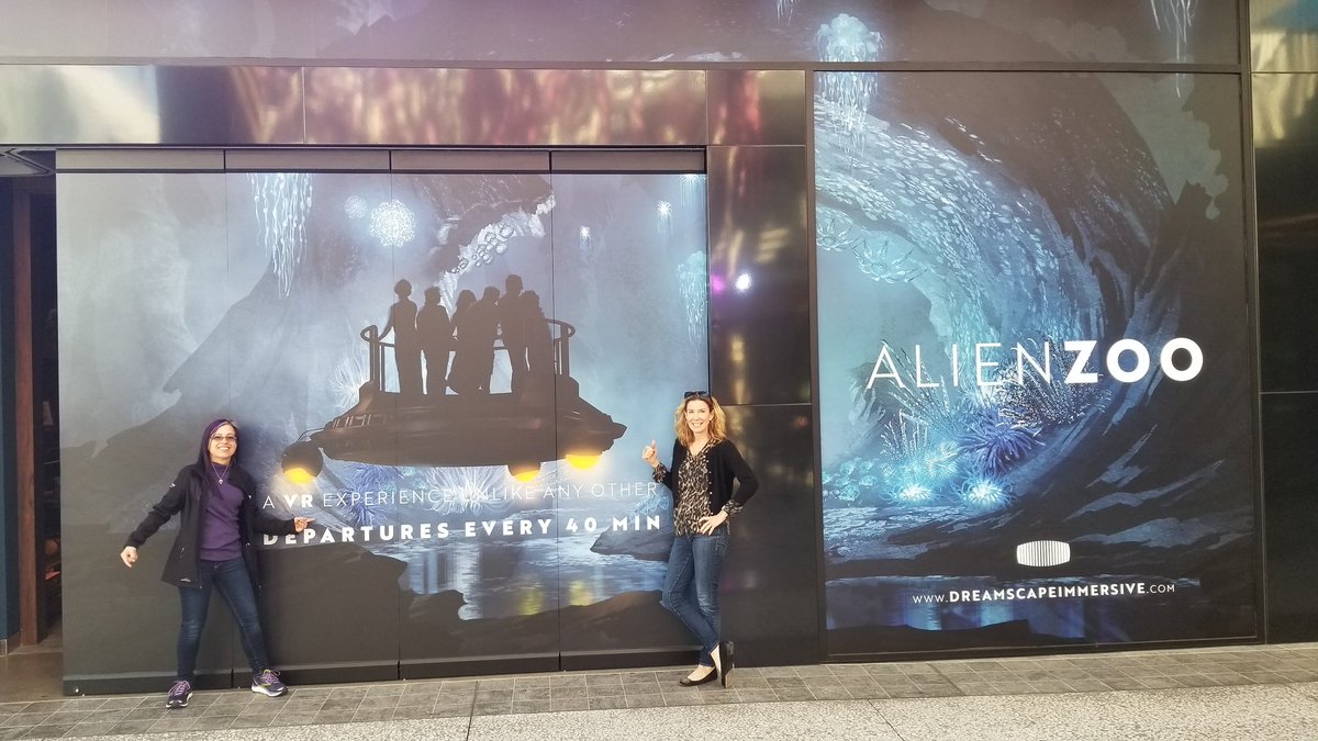 LoveLaughLeslie's tweet image. Going to visit an #alienzoo via @DreamImmersive #VR #locationbasedvr #lbvr
