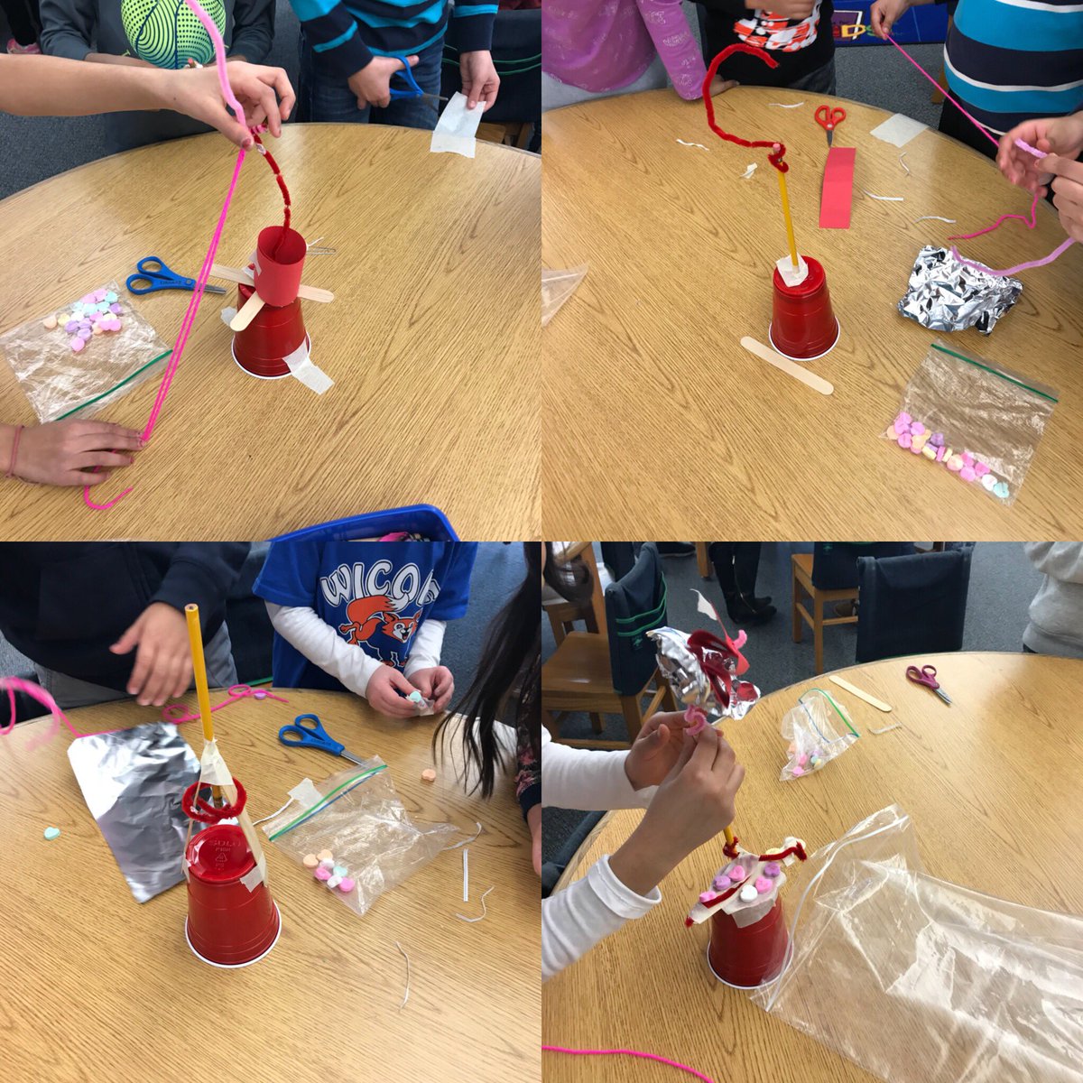 danicataylor123's tweet image. Our 2nd &amp;amp; 3rd Gr. Media Ss doing a V Day STEM Challenge. 💕 We definitely have mini engineers on our hands over here! #wicoffwwp #wwprsd #tinyengineers