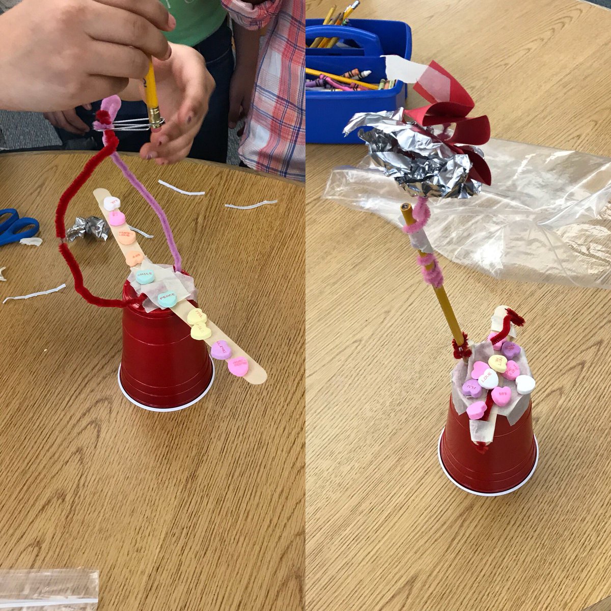 danicataylor123's tweet image. Our 2nd &amp;amp; 3rd Gr. Media Ss doing a V Day STEM Challenge. 💕 We definitely have mini engineers on our hands over here! #wicoffwwp #wwprsd #tinyengineers