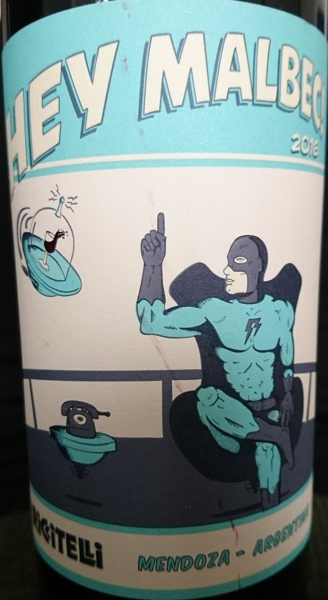 FlyingSpoonbill's tweet photo. Coolest wine label ever. Hands down. #HeyMalbec 🍷 https://t.co/diZ0sQxDHO