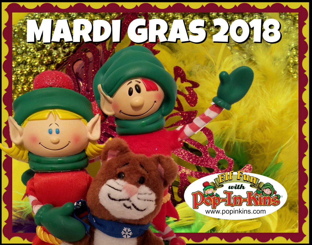 PopInKins's tweet photo. #MardiGras #FatTuesday Christopher Pop-In-Kins along with Christina Marie Pop-In-Kins and Mittens the Pop-In-Kins Cat are celebrating Mardi Gras at the North Pole.  https://t.co/6KUiv64KUX https://t.co/y7UEYdbDBc