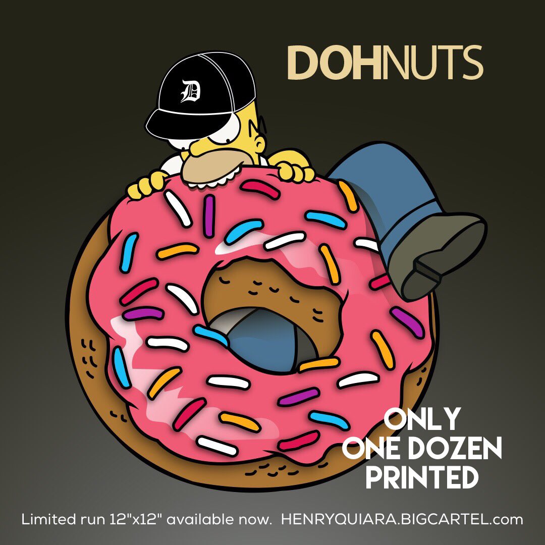 HenryQuiara's tweet image. #DOHNUTS #poster #12x12 #dozen #dilla #simpsons link in bio