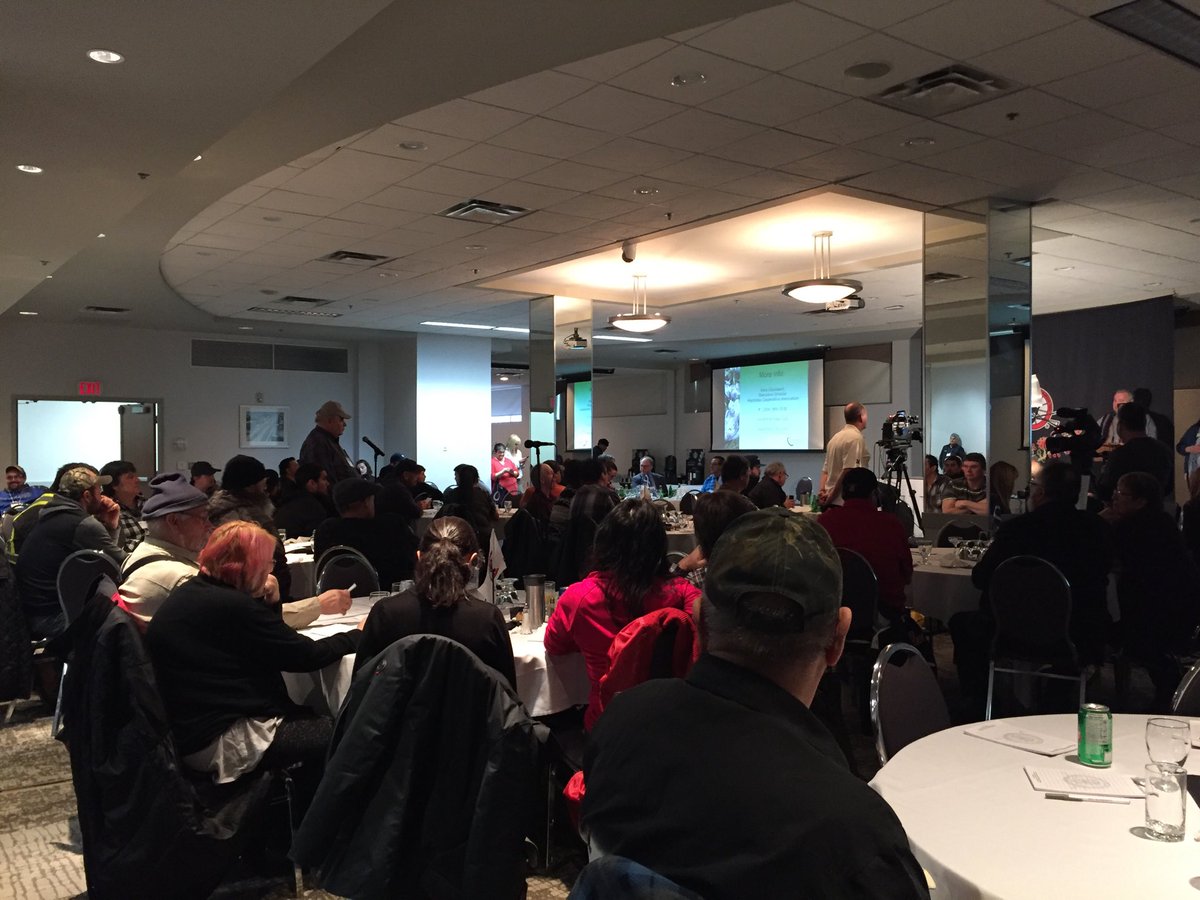 RAltemeyer's tweet photo. Packed room as MMF hosts important discussion on future of MB fishery after Pallister’s privatization move #mbpoli https://t.co/EicYsOmKSU