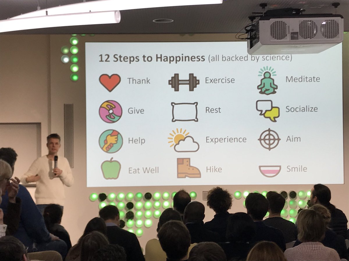 Typical chicken-and-egg problem: is it success that makes happiness or happiness that makes success? I’d vote for the second - here are 12 steps to happiness: #hafentalks <a href="/jurgenappelo/">Jurgen Appelo</a> <a href="/InVisionDE/">InVision</a>