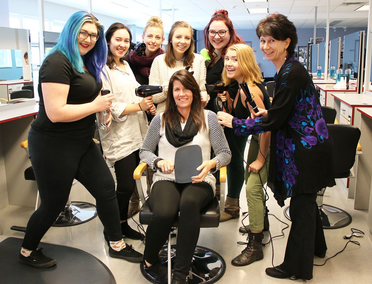 selkirkcollege's tweet photo. Students in the #SelkirkCollege Hairstylist Program are now booking appointments for the Silver King Campus Hair Salon in Nelson! Come support the future and come away with a new style! https://t.co/L9oUibMsRR https://t.co/Rk9FsVq2uy