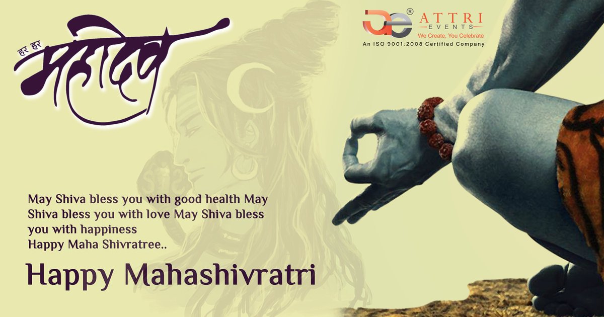 attri_events's tweet photo. #BamBamBhole #Enjoy with #Bholekibooti #Happy #MahaShivratri to all of you from #AttriGroup #AttriEvents https://t.co/LdR5ZFfLC2