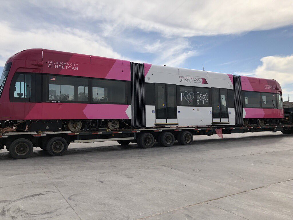 midtown_okc's tweet photo. The @OKCStreetcar is here! 🙌 https://t.co/UQWzIicosX