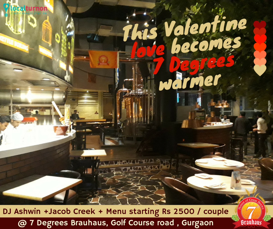 localturnon's tweet image. Dis #14Feb #love becomes #7degrees warmer @ #7DegreesBrauhaus #GolfCourse Rd #GURGAON wid #DJAshwin #jacobcreek &amp;amp; #5coursemeals starting Rs 2500* /couple says #Localturnon

#Love is where d #heart is &amp;amp; #heart is @ #7DegreesBrauhaus dis #valentine 💓
Book @ 9560827722

*t&amp;amp;c apply