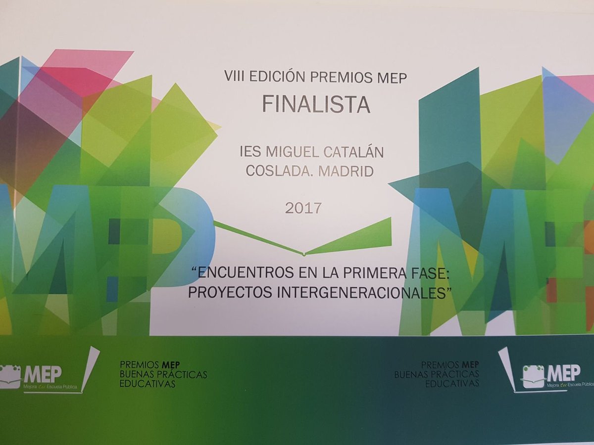 iesmccoslada's tweet photo. De más de 220 proyectos presentados sobre buenas prácticas educativas hemos quedado entre los 8 finalistas por "Encuentros en la Primera Fase: Proyectos Intergeneracionales" https://t.co/R7rWkQpHC5 @Ayto_Coslada @mejoraep https://t.co/vuYdx8yok0