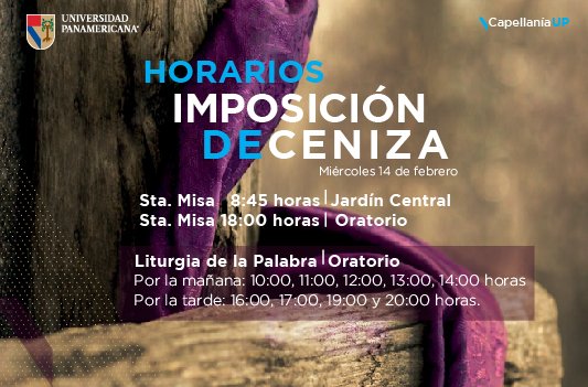 Horarios #MiércolesDeCeniza 👇