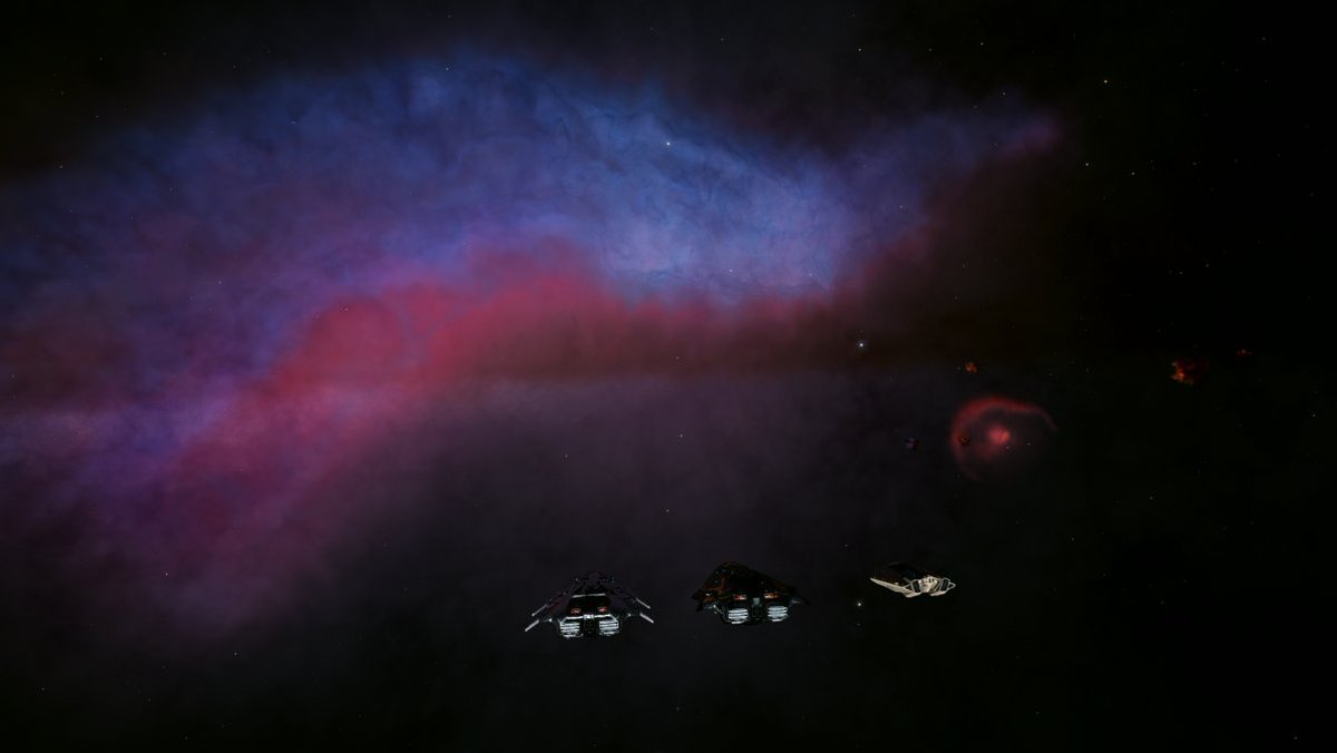 EDSC0M's tweet photo. L'expédition Road to Raxxla est partit hier soir pour une durée d'un mois à explorer les mystères de Raxxla, nous vous partagerons les images du voyage au fil des jours. Ici la première étape de l'expédition à Veil West Sector #EliteDangerous #RoadToRaxxla https://t.co/ZscmGXtX4D
