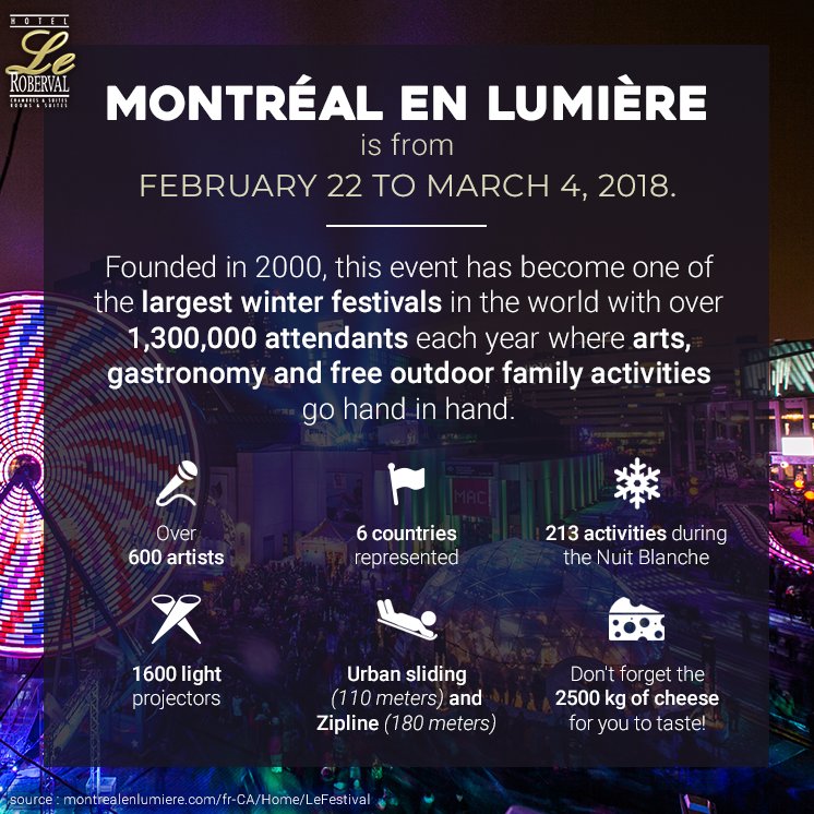 Hotel_Roberval's tweet photo. #montrealenlumiere #montrealactivities #nuitblanche #hotelmontreal https://t.co/Pvmo8NGHrN