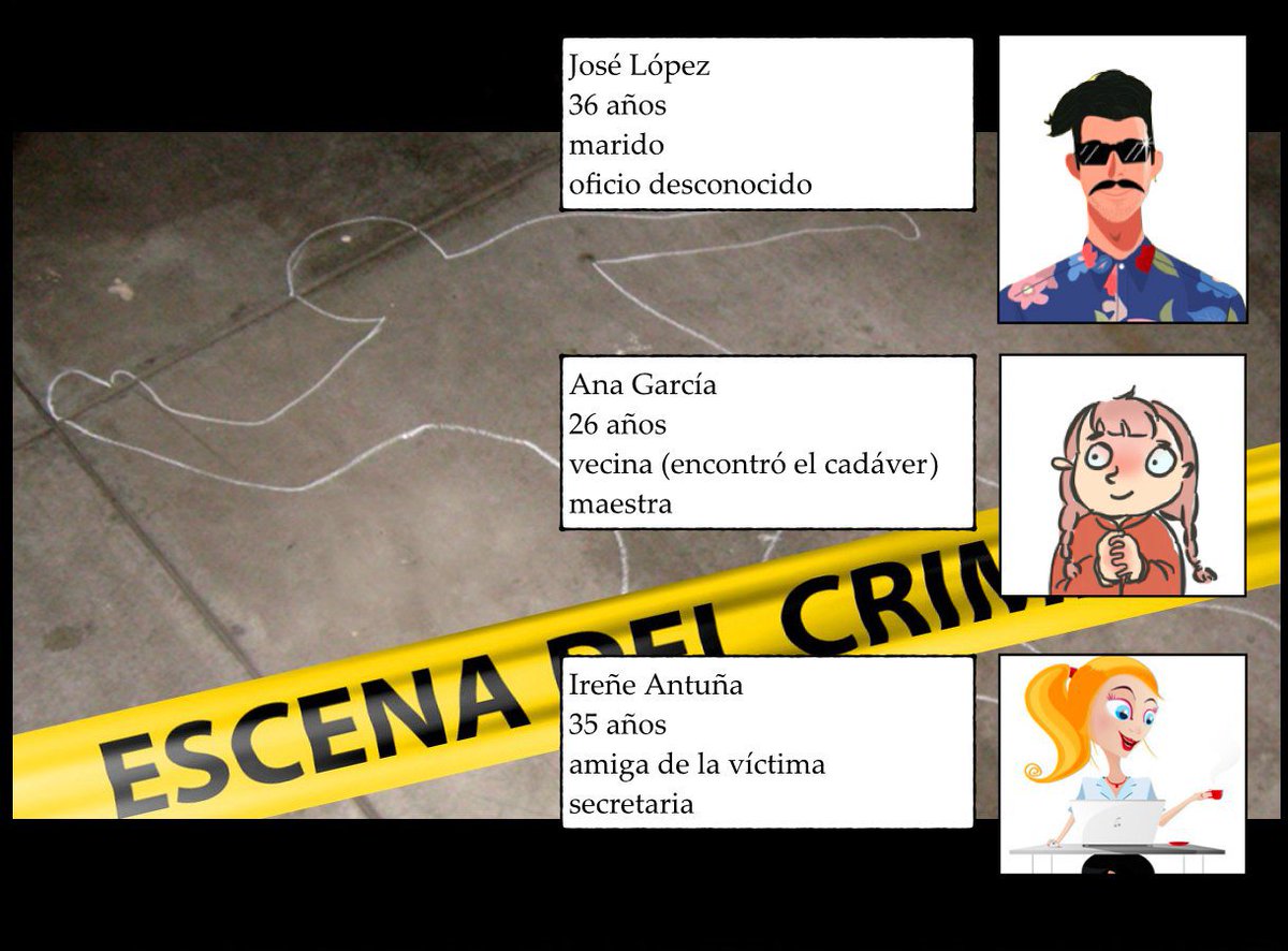 QqCastilloLCL's tweet photo. Trabajamos la #argumentación y los tipos de argumentos resolviendo un crimen, adivinando quién es el asesino, determinando conclusiones y premisas. #Gamificación https://t.co/Hyzdu5ZEZA