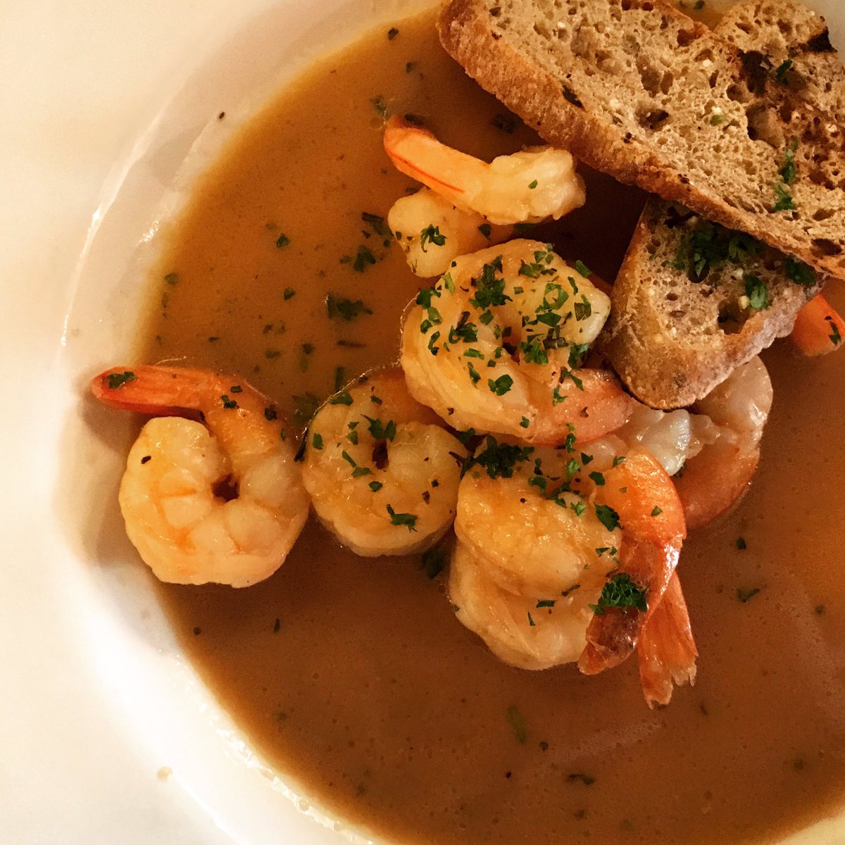 #MardiGras menu game is strong tonight: New Orleans BBQ shrimp, crab cakes, gumbo, chicken a la mer, and lots of new beers. Come on down!