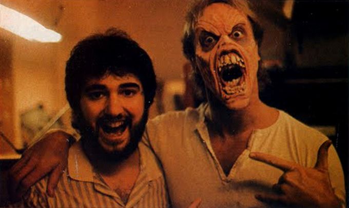 hail2boomstick's tweet photo. Shannon Shea with Rick Francis (aka Richard Domeier) in his Evil Ed make-up behind the scenes on #EvilDead II (1986). https://t.co/G9nvQqbq9r