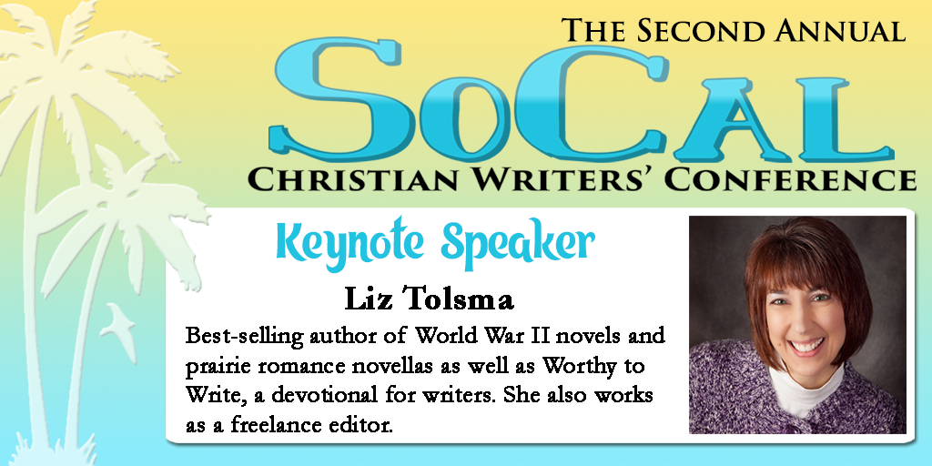 SoCalCWC's tweet photo. We are so excited and honored to feature @LizTolsma as one of our #keynote speakers at the SoCal Christian Writers’ Conference! Don't miss out on the chance to hear her speak--the #earlybird discount ends on the 15th! #socalcwc2018 https://t.co/IMuSoy5Kb9 https://t.co/eBLhPBrw9f