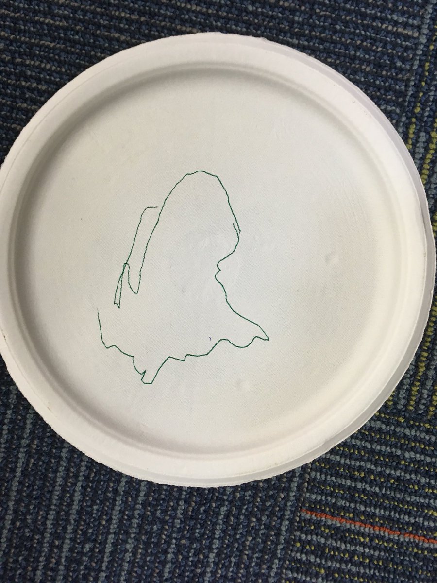 MsMason14's tweet photo. Events day 2: Draw your country (on a paper plate on your head), character trait LUGE activity, and “don’t blow the joker.” https://t.co/12XgLe7fH1