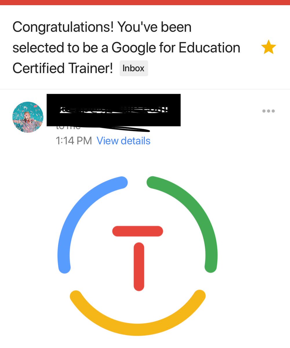 MikoWagstaff's tweet photo. Yess! So excited to become a Google Certified Trainer 😁#GoogleET #GoogleEI #SWE17 #DLPCoaching #BroncoGameStrong #WestTechUp https://t.co/eVjQuFTji1