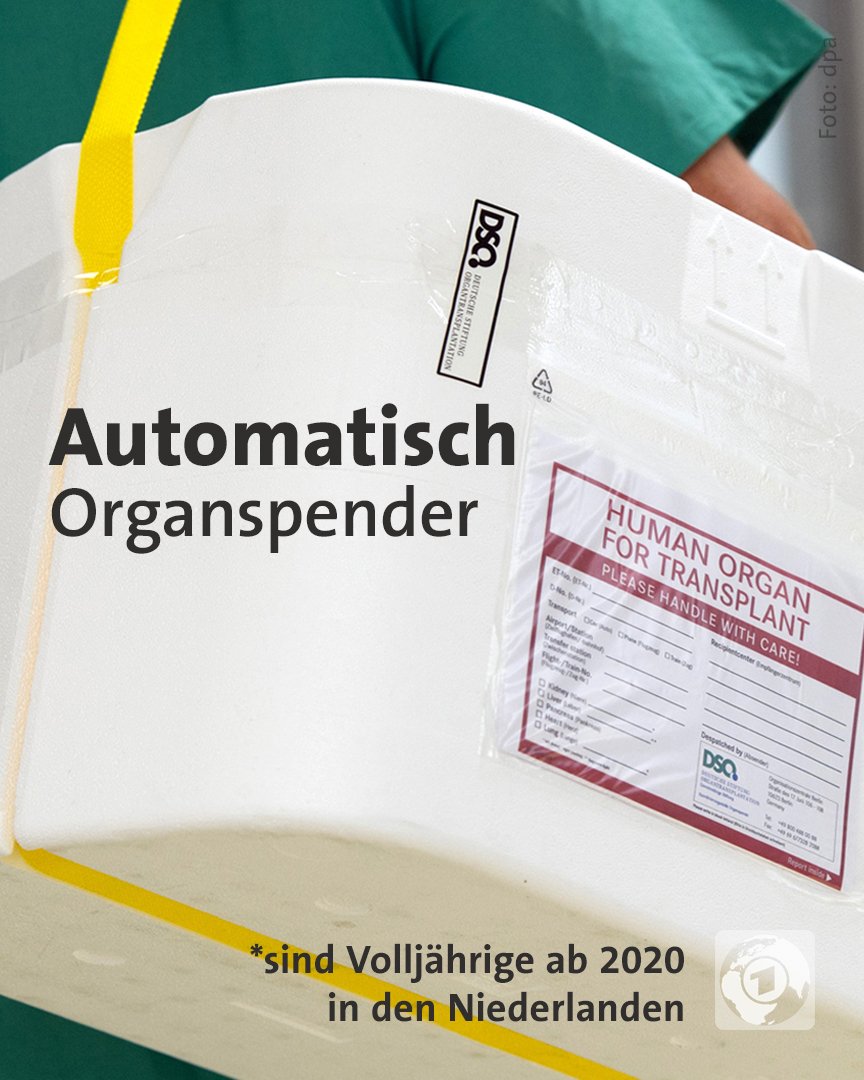 tagesschau's tweet photo. Wer seine Organe nicht spenden möchte, muss sich melden. Diese Änderung hat das Parlament mit knapper Mehrheit beschlossen. https://t.co/3IgGNSEeSP