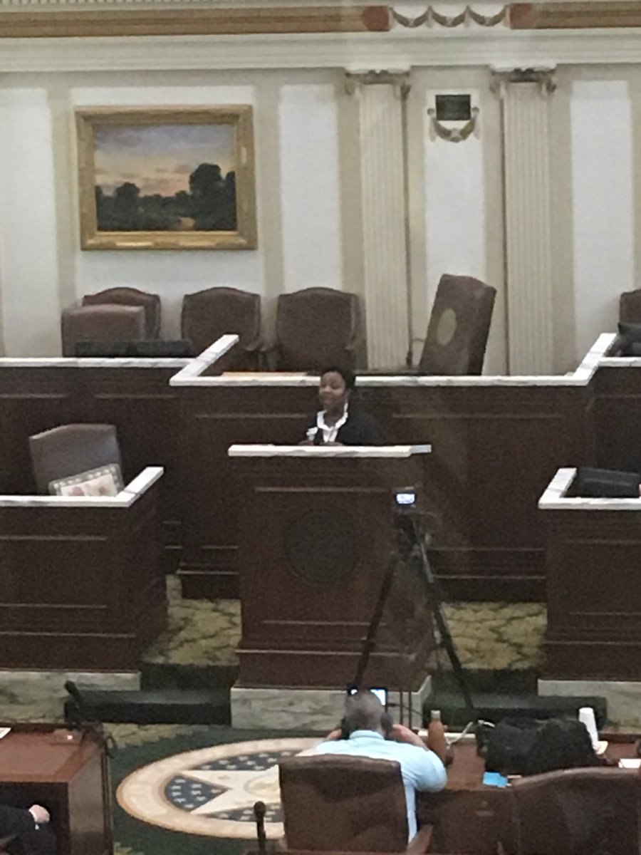Proud of @Kalen_Tweets!  Speaking on the floor of the Oklahoma House of Representatives!  She represents all that is great about @UCOBronchos!  #UCOnnectson23 #RestoreHigherEd #Invest