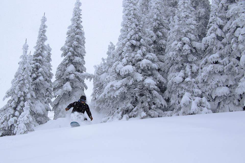Snow is still falling out in the Rockies — especially at #SunPeaks! #skiing #powder #springskiing