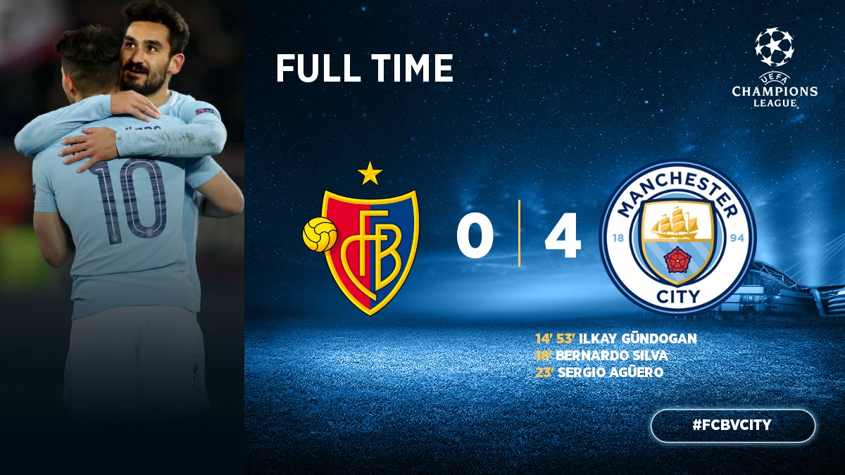 Chấm điểm kết quả Basel 0-4 Manchester City
