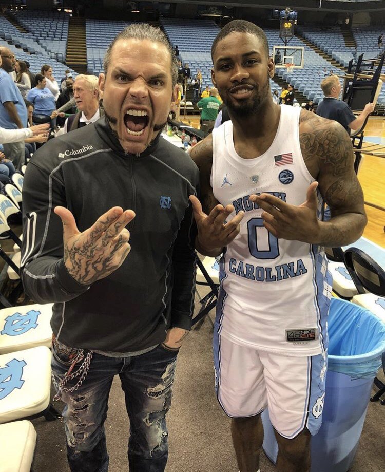 RT @tvippolis: Always cool to see Jeff Hardy and the Hardy Boyz at UNC games. 

Tar Heel Nation runs deep. https://t.co/mmUQF0rB7u