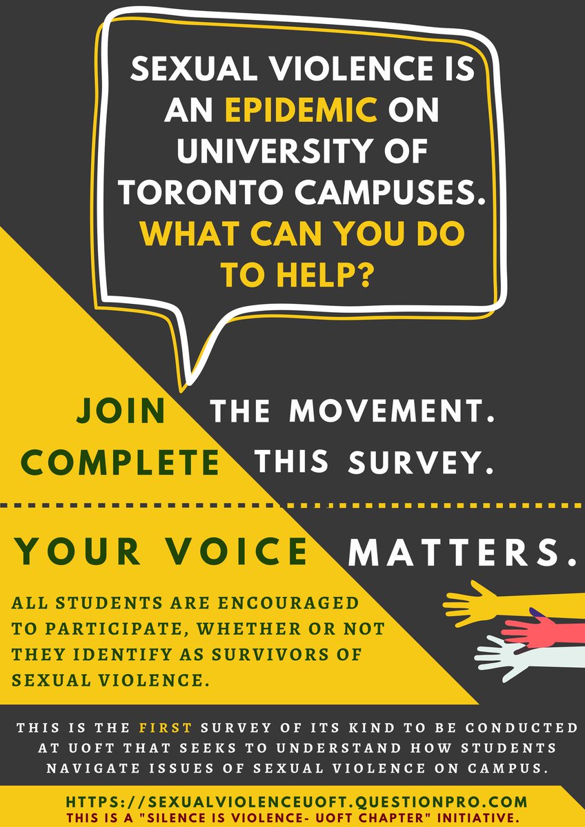 OISE_SJESC's tweet photo. Hey #UofT complete this survey on sexual violence on campus: https://t.co/hXgvdV48hK #OISE #SJE https://t.co/mIjhFHvGvs