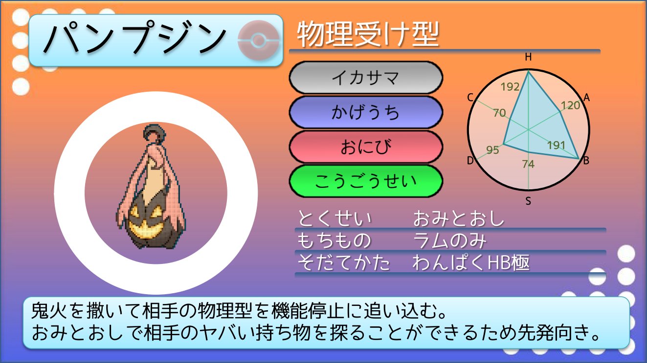 てつぼう ポケモンusum育成サンプル みちづれノクタス わたほうしは素早さ２段階ダウンの補助技 元々ノクタスは鈍足だが わたほうしで素早さを逆転することで先手みちづれが可能となる T Co Tfvriloeyk Twitter
