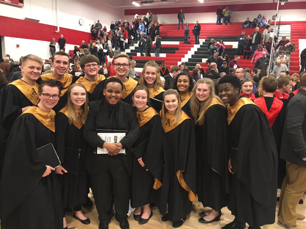 ConcertChoirAHS's tweet photo. Two great things that came out of the all-conference concert tonight:
1. SOOO much good music
2. We got a picture with Tesfa https://t.co/1HIJR5v69z