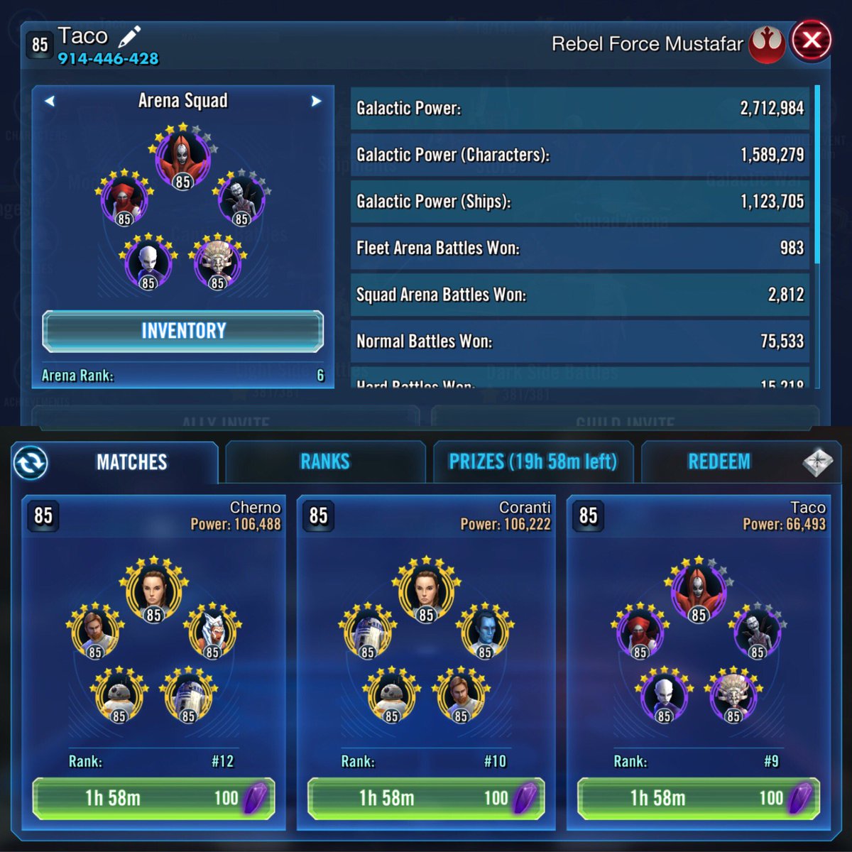 taco5056's tweet photo. How you know a mechanic is completely and utterly broken #swgoh #Nightsisters https://t.co/yDoMqLrL6b