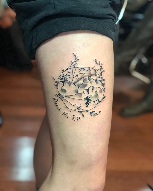 Sometimes #mamacare is laying on your friends tattoo table while she lovingly creates a permanent reminder on your leg of how strong you are and how much you’ve overcome and will overcome. I’ve had a lot of pain on the right side of my body— mostly around my hip (torn labrum…