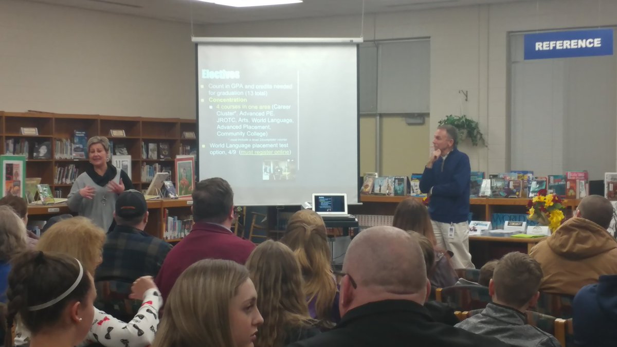 AydenMiddle's tweet image. AGHS deliver the high school info for 8th graders @AydenMiddle # goknights #AGHS